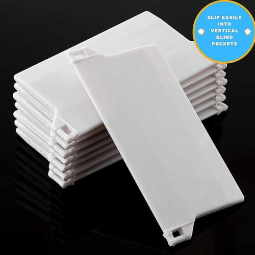 Vertical Blind Bottom Weights White 10 pcs 127 mm 2