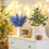 Weihnachtsgirlande mit Glitzerblättern, 12 oder 48 Stück 6