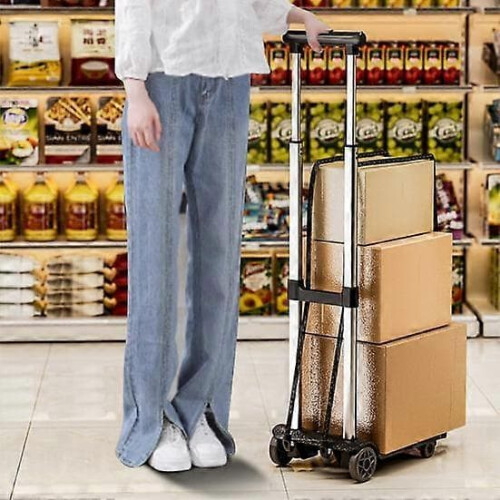 Πτυσσόμενο καρότσι από ανοξείδωτο ατσάλι 50kg μαύρο 1