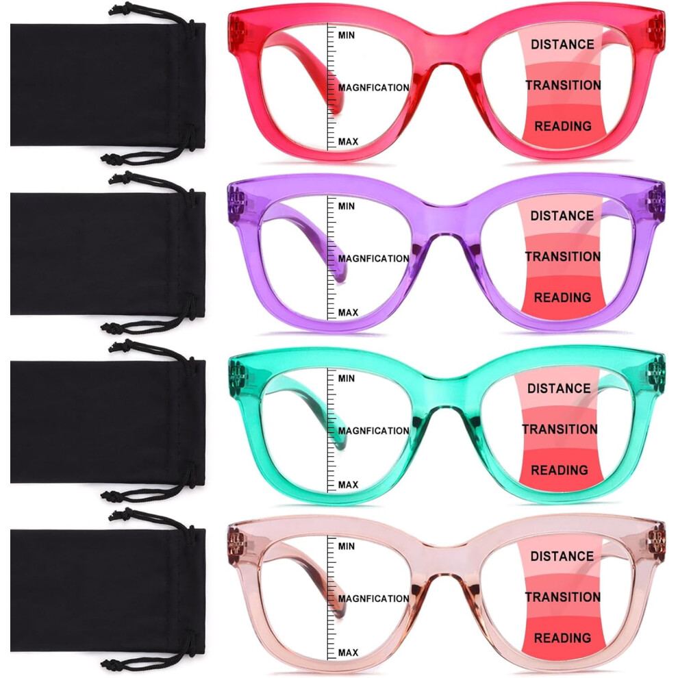 Progressive Multifocal Reading Glasses Blue Light Blocking