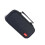 Canvas pencil case black single zipper large capacity 3
