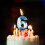 Birthday Candle Number 6 Multicolor 3D Cake Topper 2