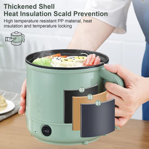 Electric cooking pot with steaming function green 1 unit 2