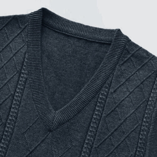 Men's V-Neck Knit Sweater Vest Solid Color 2