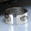 Silver Lotus Ring with Heart Sutra Adjustable 4