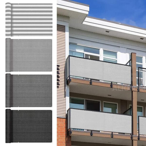 Balcony Privacy Screen Black 1 Pack 1