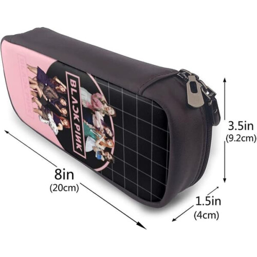 Black Pink Pencil Case for Kids One Size 2