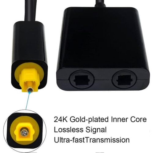 Toslink-Splitter, digitaler optischer Audio-1-in-2-out 2
