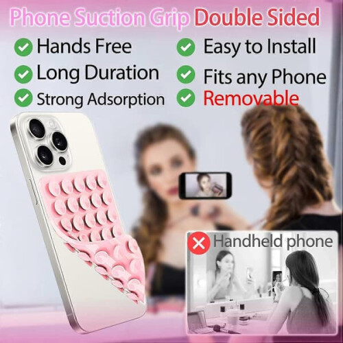 Silicone Suction Cup Phone Mount Double-Sided Yellow 1
