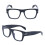 Lesebrille mit Blaulichtfilter, quadratischer Rahmen, transparent 7