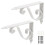 Iron Shelf Brackets Triangle Support White 15x11.5x2.5cm 2 3