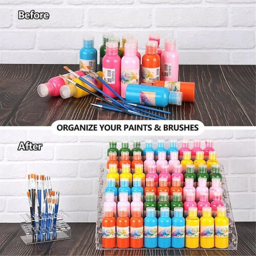 Acrylic Paint Storage Box 6-Tier 24-Slot 2