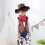 Conjunto infantil de caubói com colete, chapéu e bandana. 6