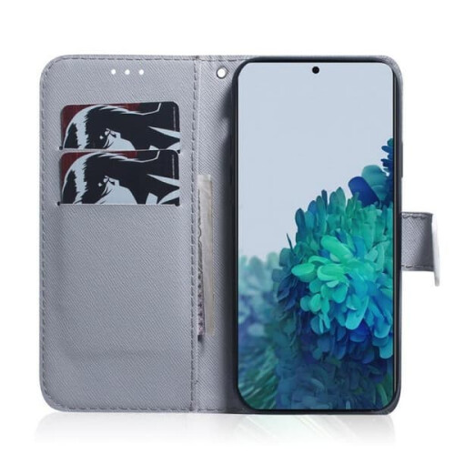 Étui portefeuille pour Samsung Galaxy S22Wolf 2