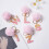 Roze pompon sleutelhanger met hars letter A 5