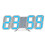 3D LED digital wall clock blue luminous night mode 2