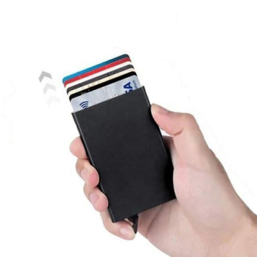 Λεπτή θήκη καρτών με μεταλλικό πορτοφόλι RFID-Blocking για τραπεζικές κάρτες 1