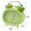 Retro Analog Alarm Clock with Night Light Green 2