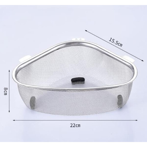 Sink strainer triangular stainless steel 1 piece 1
