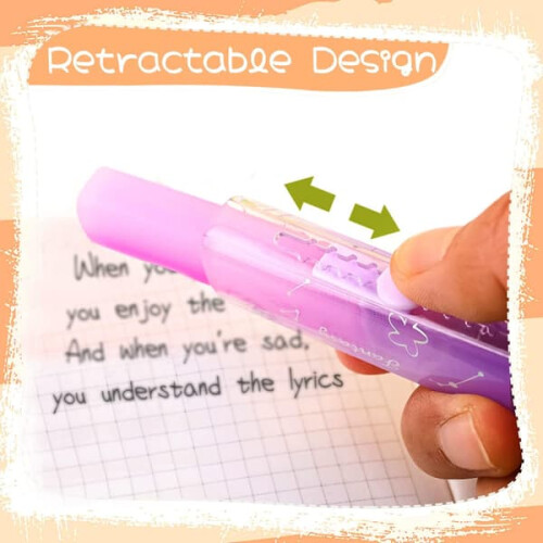 Cat Paw Retractable Pencil Erasers 4pcs Gradient Jelly 1