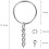 Split Key Rings with Loops 300 pcs 2