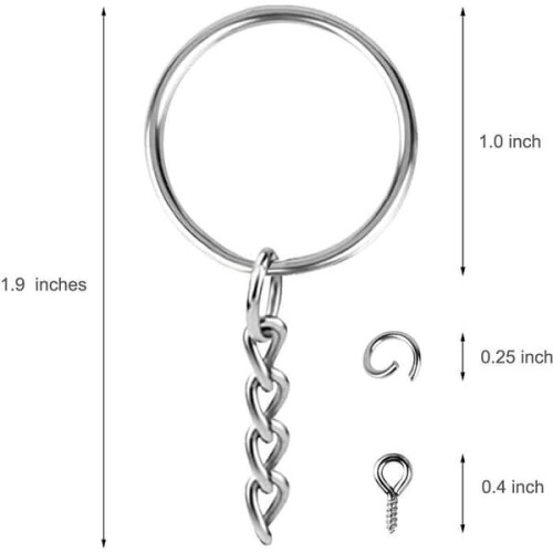 Split Key Rings with Loops 300 pcs 1