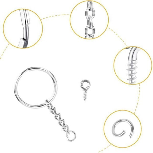 Split Key Rings with Loops 300 pcs 2