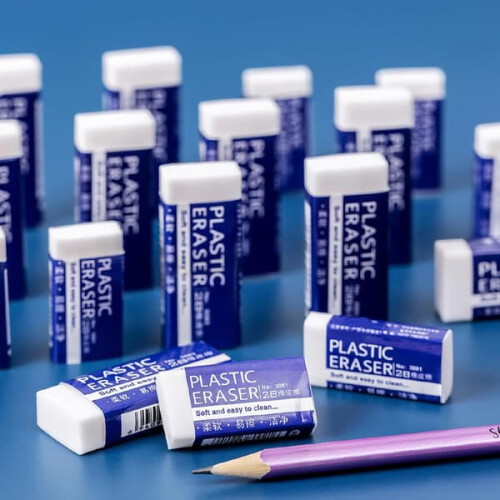White Erasers Multipack 10 pcs Latex-Free Plastic 1
