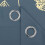 Stone Blue Blackout Curtains with Gold Palm Pattern 38x84 6
