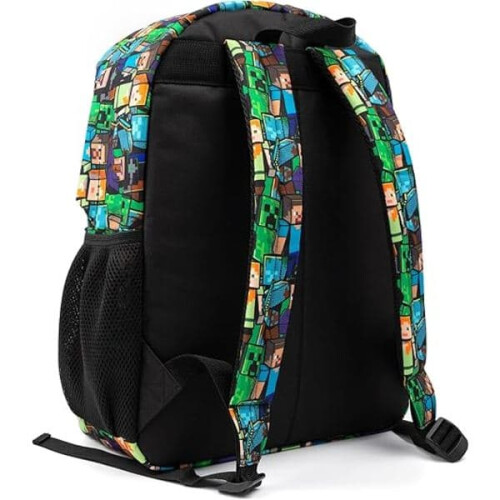 Mochila Minecraft preta para meninos, tamanho 15 polegadas. 1