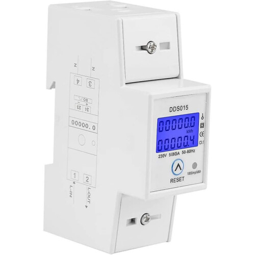 Eenfasige energiemeter 230V 50Hz 5-80A 2