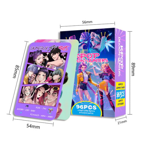Σετ αυτοκόλλητων φωτογραφιών και καρτών lomo KPOP Demon Hunters 96 τεμάχια 1
