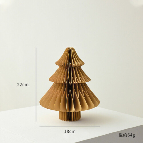 Homchy Christmas Ornament Brown Folding Paper Desktop 2