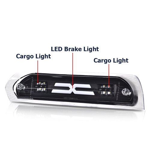 Ταιριάζει για το Dodge Ram 2002-2009, 1500 LED Bar, 3ο πίσω φως φρένων, λάμπα χώρου αποσκευών, 1