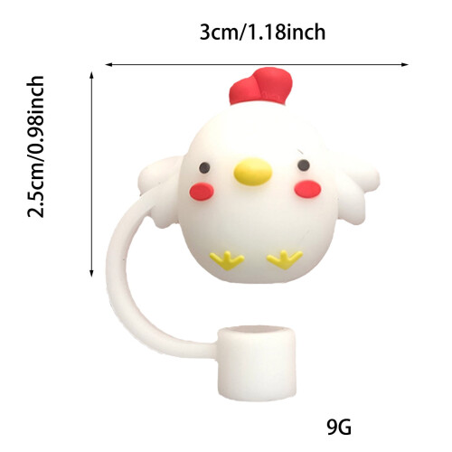 Straw Topper Chick Shaped Cup Accessories Plugs Proof Straw Decoration Cartoon Cap 1
