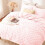 Blush Pink Fleece King Comforter Set 3-Piece 4