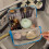 Standing Makeup Bag Waterproof Rigid Cloth 9.06 x 2.56 x 7