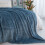 Solid Color Fuzzy Throw Blanket Brown 200x230 cm 8