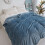 Solid Color Fuzzy Throw Blanket Brown 200x230 cm 7