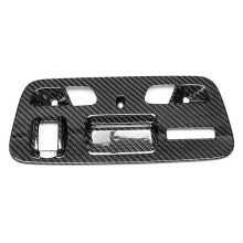 Car Real Dry Carbon Fiber Roof Reading Light Panel Frame Cover Trim Decoration for Camaro 2016-19