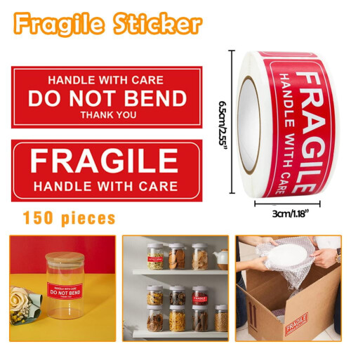 Fragile Sticker Label Handle with Care T4E1 UK 2