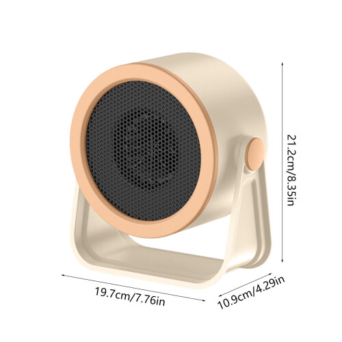 Elektrischer Heizlüfter, beige, tragbar, 2-stufig 2