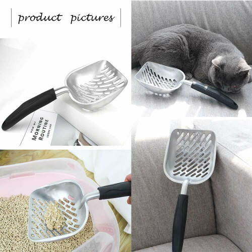 Kattsandskopa med metallförstärkt handtag, 1-pack 1
