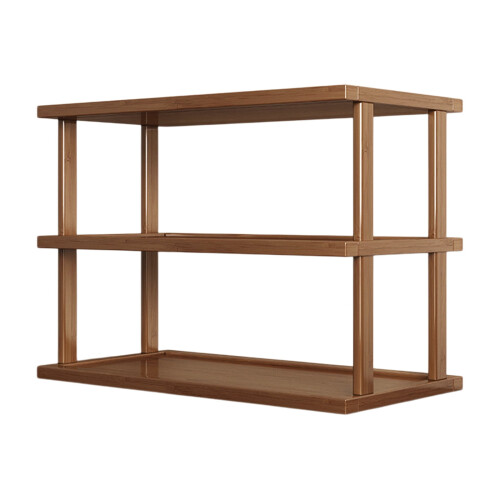 Wooden Bookcase Shelf 3-Tier Open Storage Rack