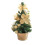Mini gold Christmas tree 8.2 inches with bow 6