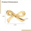 Brass bow drawer knobs gold butterfly 2 pcs 4