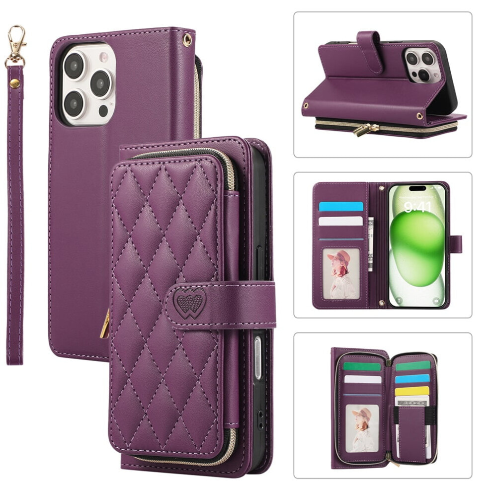 Leather Wallet Case For Iphone 16 Pro Max 6.9 Inch Deep 9130661374170