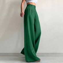 Women's High Waisted Straight Wide Leg Office Trousers