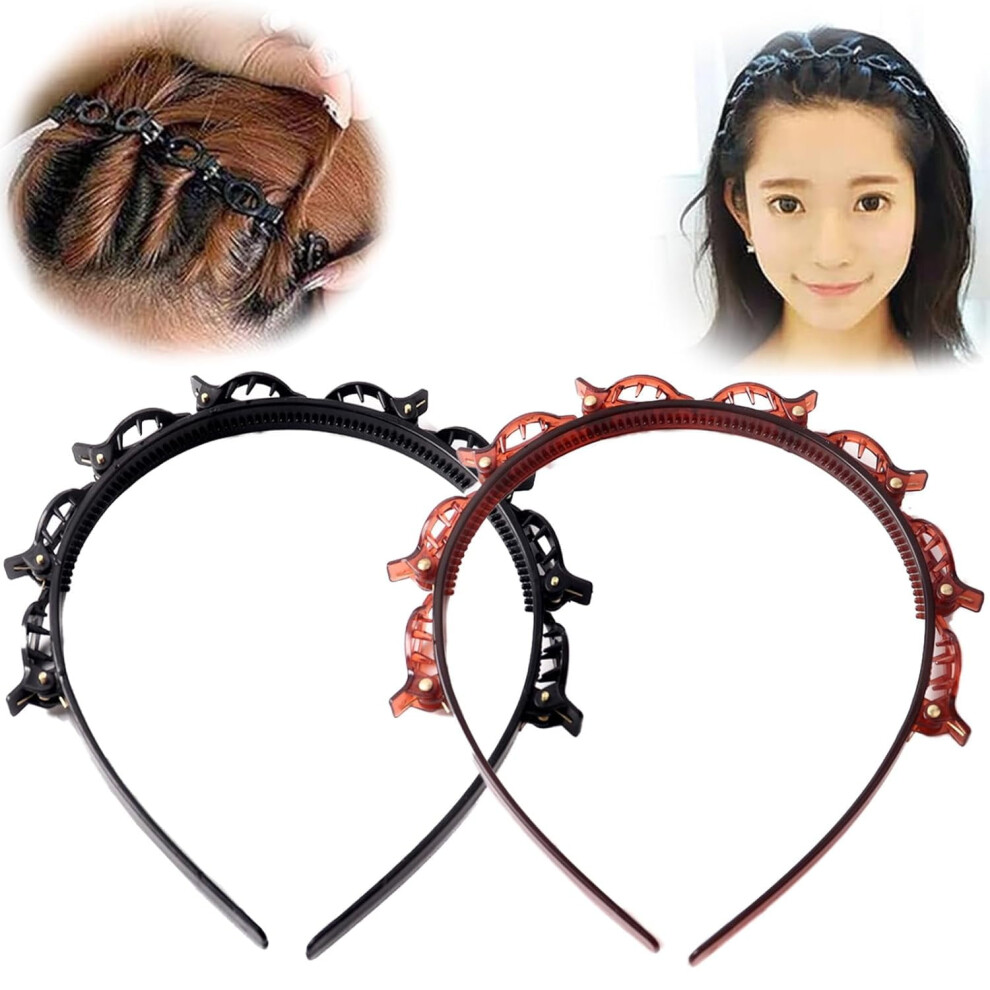 Hairpin Headband with Toothed Braid Tool for Women
