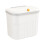 Plastic Step Trash Can 10.2 inch White Green 1